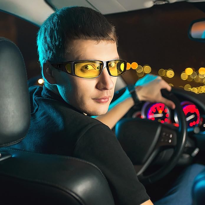 Skanto | Jeremy Night Vision Polaroid Fahrbrille – Entspiegelte Gläser für sicheres Fahren bei Nacht