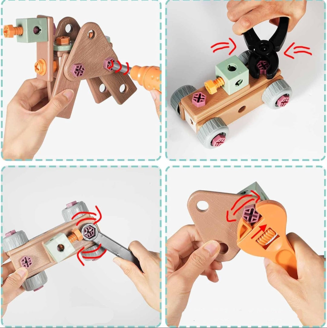 Skanto | TinyHands – Werkzeugset für Kinder zum Rollenspiel und Lernen | Sicheres Spielzeugwerkzeug für Kleinkinder und Vorschulkinder