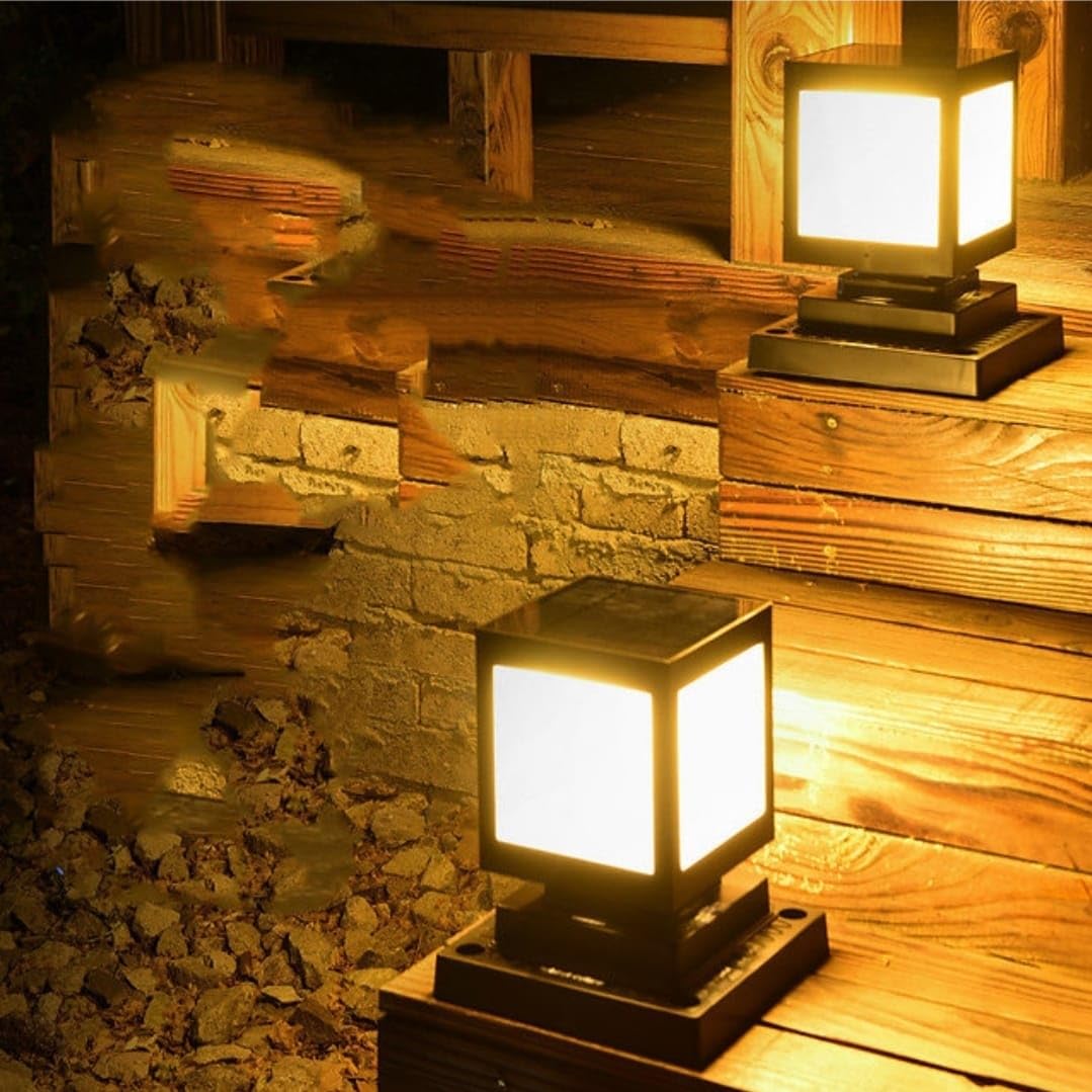 Skanto | Quadratische Solar-LED-Gartenlampe – Dekorative Außenbeleuchtung für Wege und Terrassen