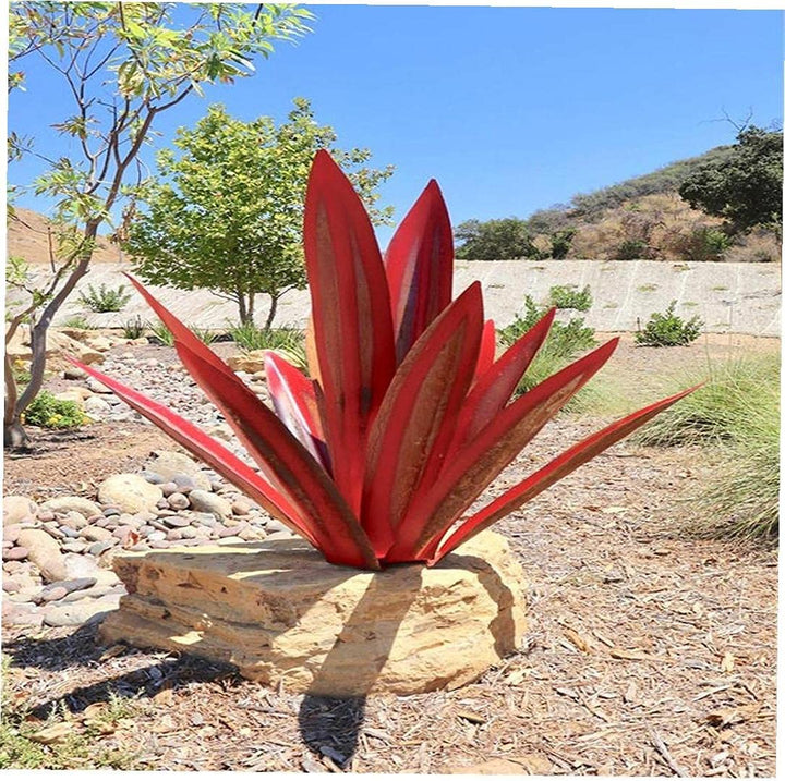 Skanto | Eternal Agave – Handgefertigte Garten-Metallskulptur aus Edelstahl für Innen- und Außendekoration