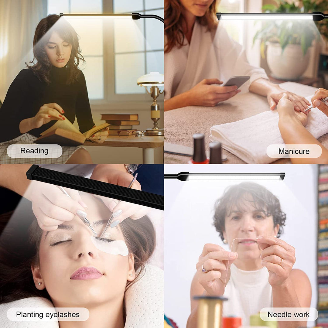 Skanto | Jcotton Verstellbare Schwanenhals-LED-Stehlampe für Wimpernverlängerungen & Make-up – Schwarz 01