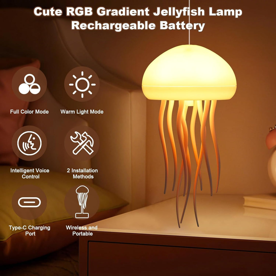Skanto | LED Stimmungsleuchte | Lebensechtes Quallenlicht für das Schlafzimmer