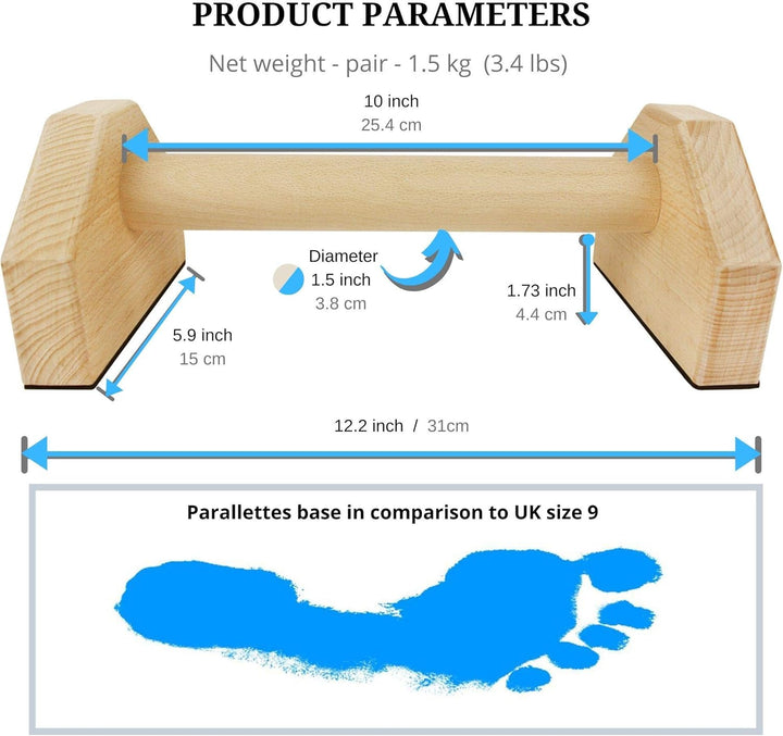 Calisthenics PowerBars – Robuste Holz-Liegestützgriffe