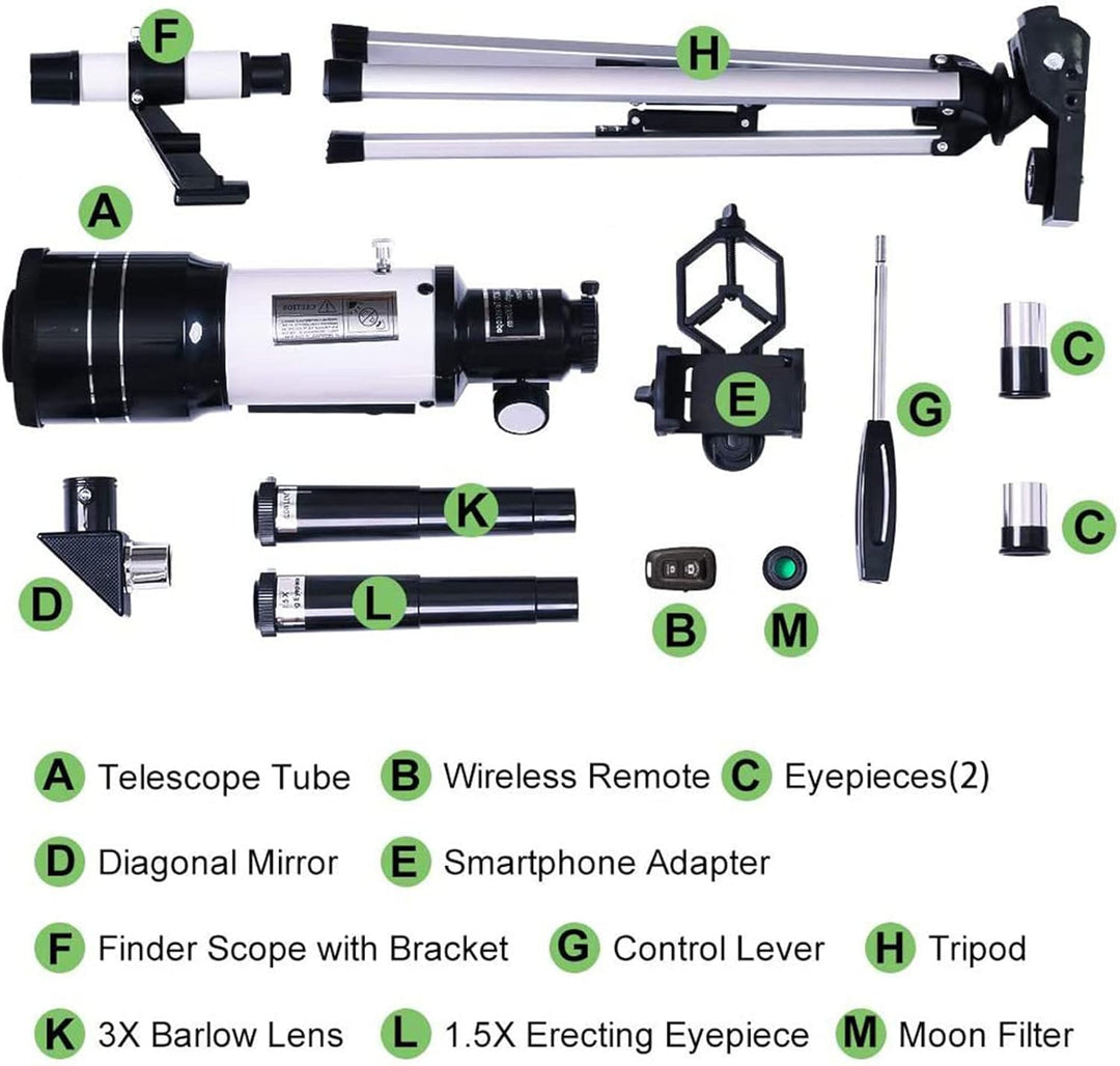 Skanto | Professionelles astronomisches Teleskop | 70mm Öffnung, 300mm Brennweite & einfacher Aufbau für Sternenbeobachtung und Naturerkundung