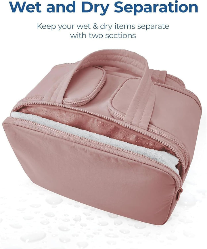 Skanto | 4-in-1 Puffy Kulturbeutel für Damen – Großer Reise-Make-up- & Hautpflege-Organizer
