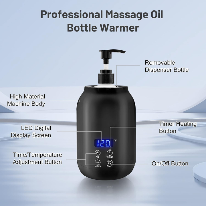 Skanto | Professioneller tragbarer elektrischer Massageölwärmer – Schnelles Aufheizen & digitale Steuerung