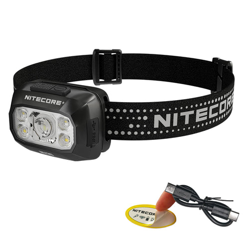 Skanto Skanto | Nitecore NU30 500 Lumen wiederaufladbare Stirnlampe – weiße & rote Strahlen, Schwarz