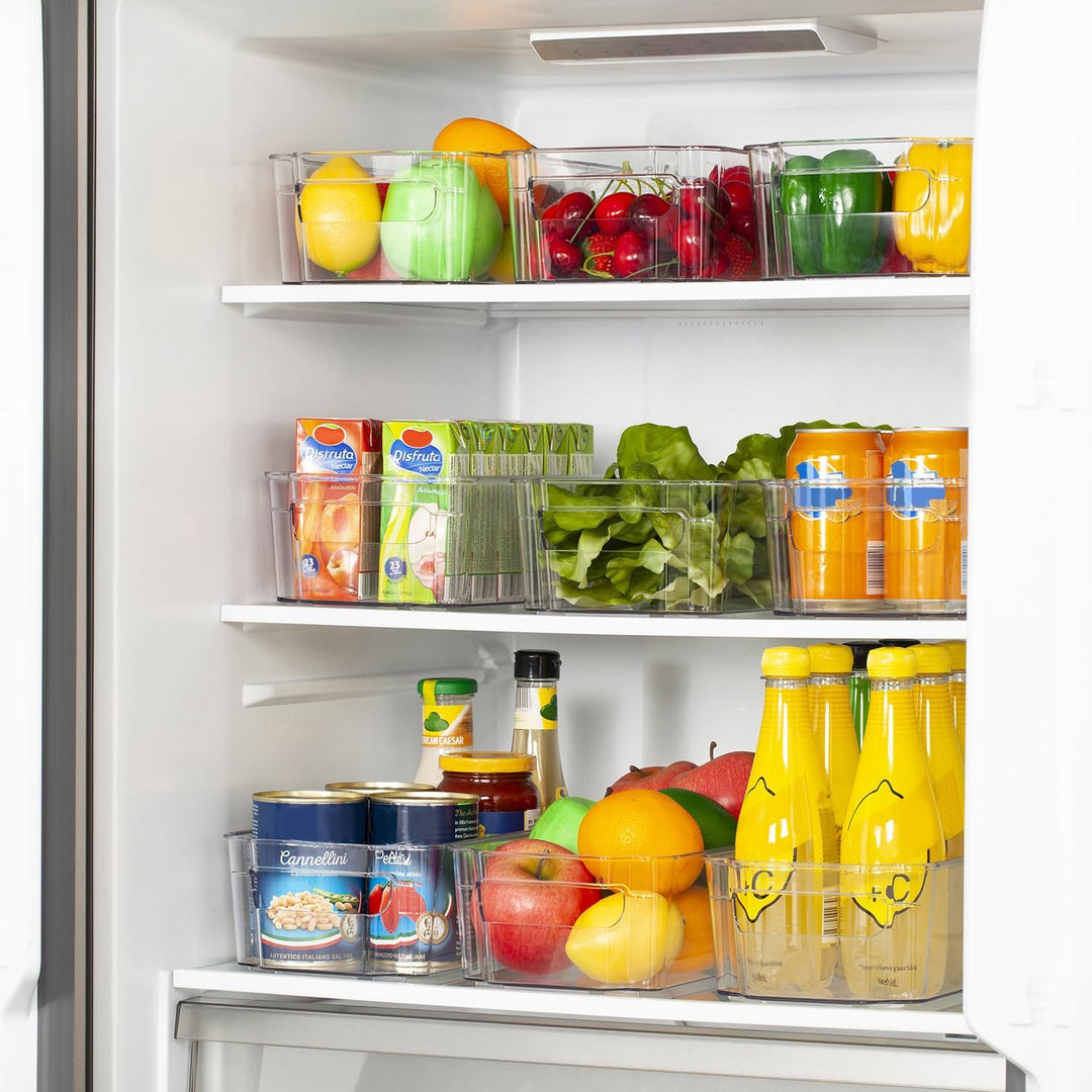 Skanto | Transparente Kühlschrank-Aufbewahrungsboxen (4 Stück) – Coolorganize