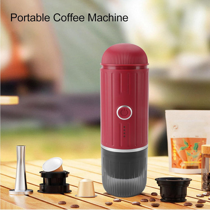 Skanto | Selbstmessende tragbare elektrische Espressomaschine mit USB-C Ladegerät – Kompatibel mit gemahlenem Kaffee & Nespresso Kapseln