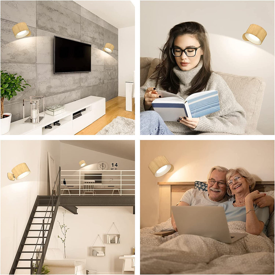 Skanto | Eternity Glow – Kabellose LED Wandlampe mit Fernbedienung und Timer