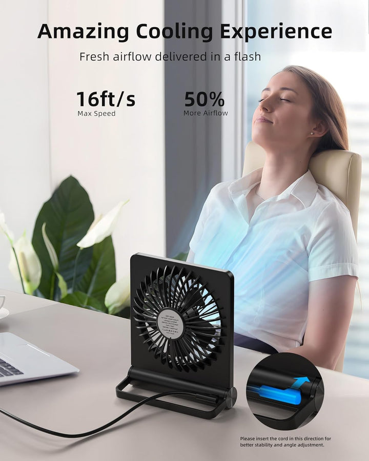 Starker Wind Ultra Leiser Kleiner Tischventilator Skanto