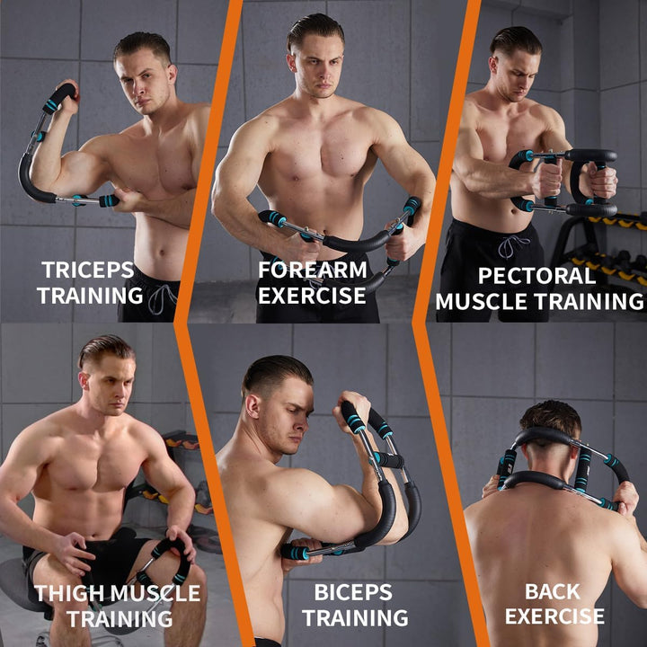 Skanto | Twister Armtrainer – Verstellbare Federstange für Oberkörper-Krafttraining