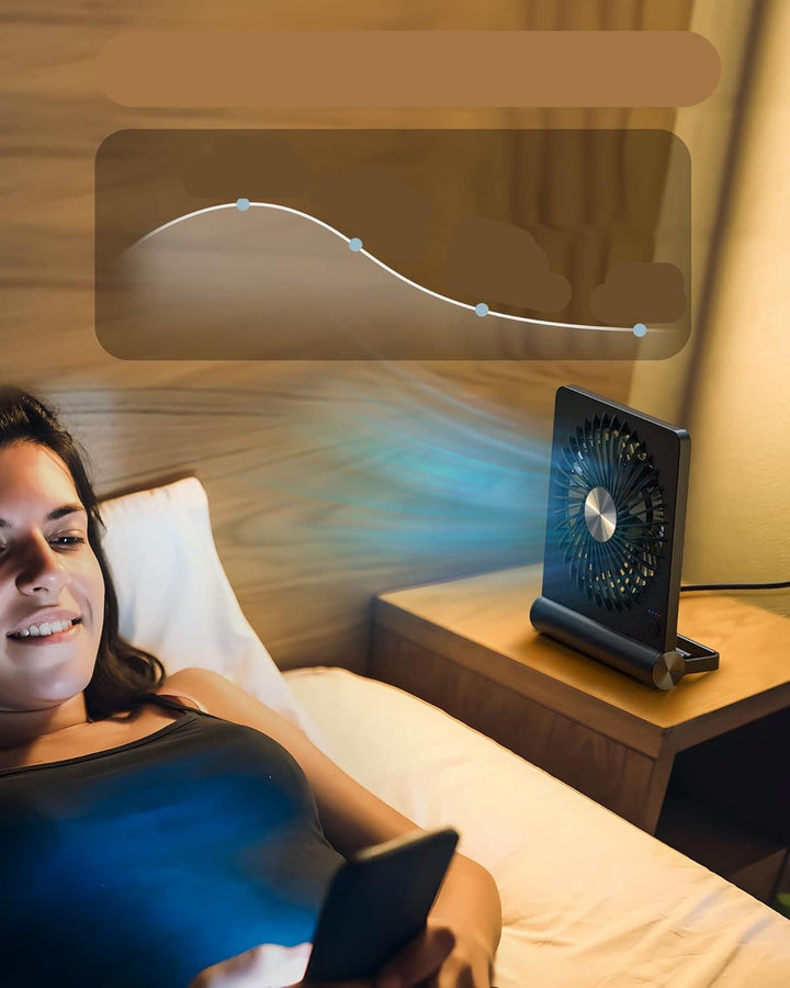 Skanto | Ultra-leiser USB-Tischventilator – Kompakt & Leistungsstark