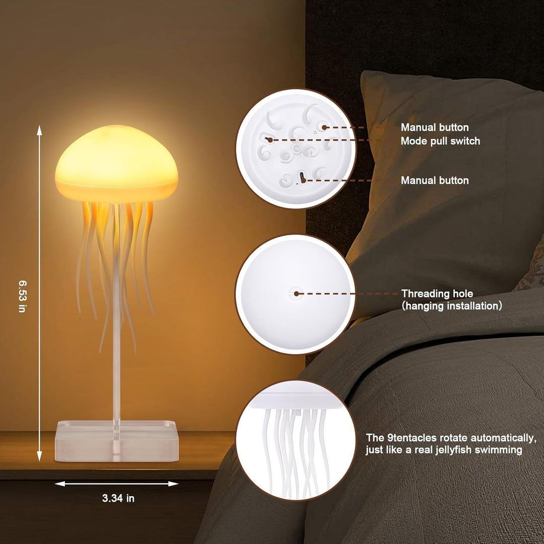 Skanto | LED Stimmungsleuchte | Lebensechtes Quallenlicht für das Schlafzimmer