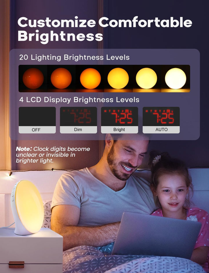 Skanto | GlowRise Natürlicher Sonnenaufgangswecker mit Sonnenaufgangs- & Sonnenuntergangssimulation