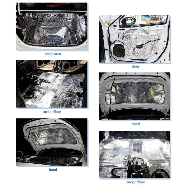 Skanto | Skanto Selbstklebender Auto-Isolierschaum – Thermische und akustische Schalldämmmatte für Motorhaube, Gummi-Kunststoff-Material
