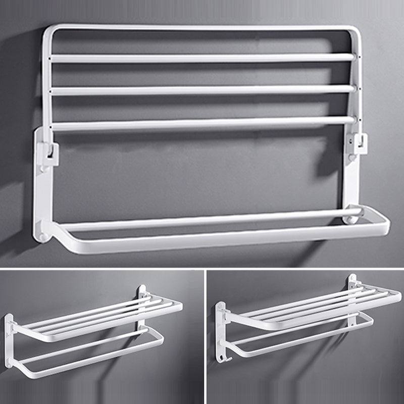 Skanto | Weißes Badaccessoires-Set aus Metall, modernes Badaccessoires-Set, Handtuchhalter