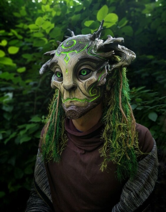 Skanto | Green Man Waldgeist Maske Kostümzubehör Masken