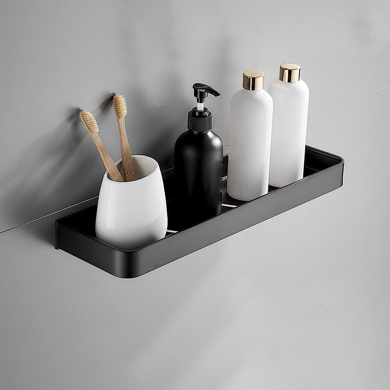 Mattschwarzes modernes Badezimmer-Set 1/2 – Edelstahl-Badezimmerregal
