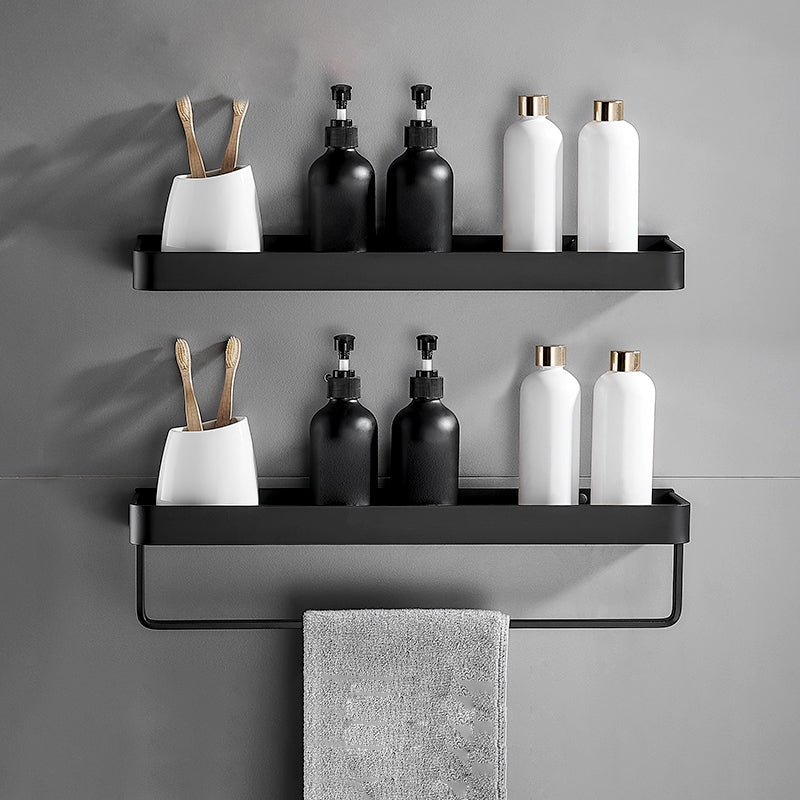 Mattschwarzes modernes Badezimmer-Set 1/2 – Edelstahl-Badezimmerregal