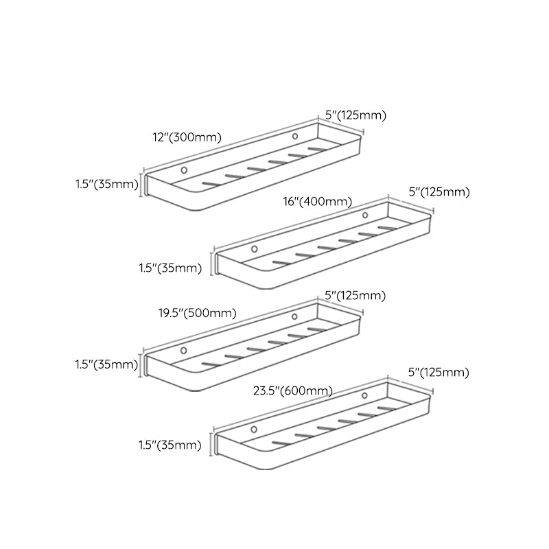 Mattschwarzes modernes Badezimmer-Set 1/2 – Edelstahl-Badezimmerregal