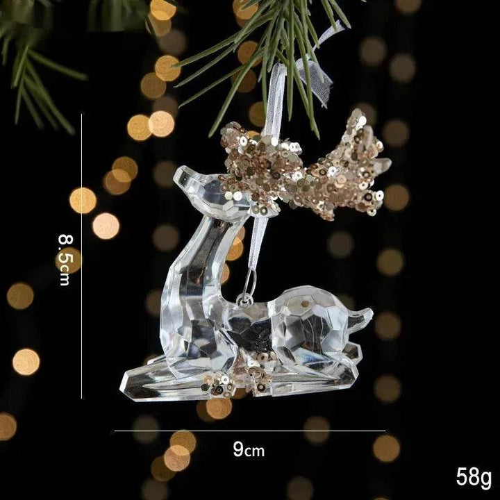 Skanto | Weihnachtsdekoration Pailletten Acryl Transparenter Anhänger