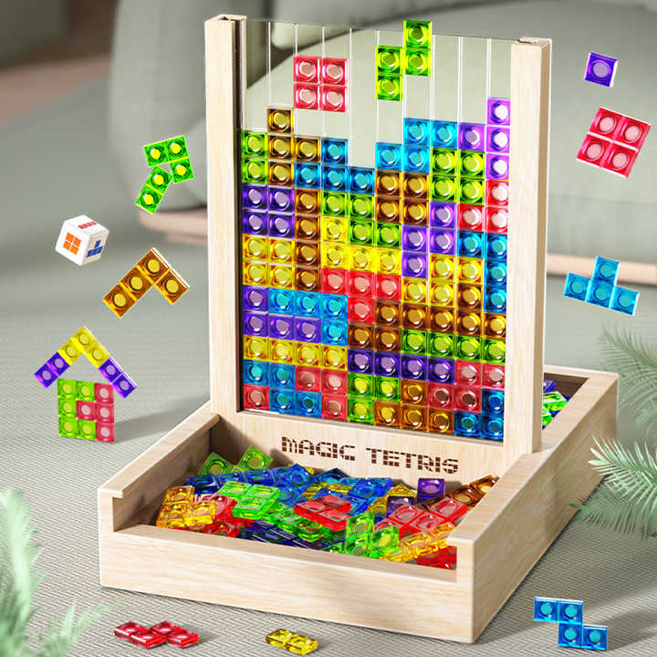 Skanto | TetrisWood Spiel – Nachhaltiges Holz-Puzzlespiel für Familienspaß & Gehirntraining