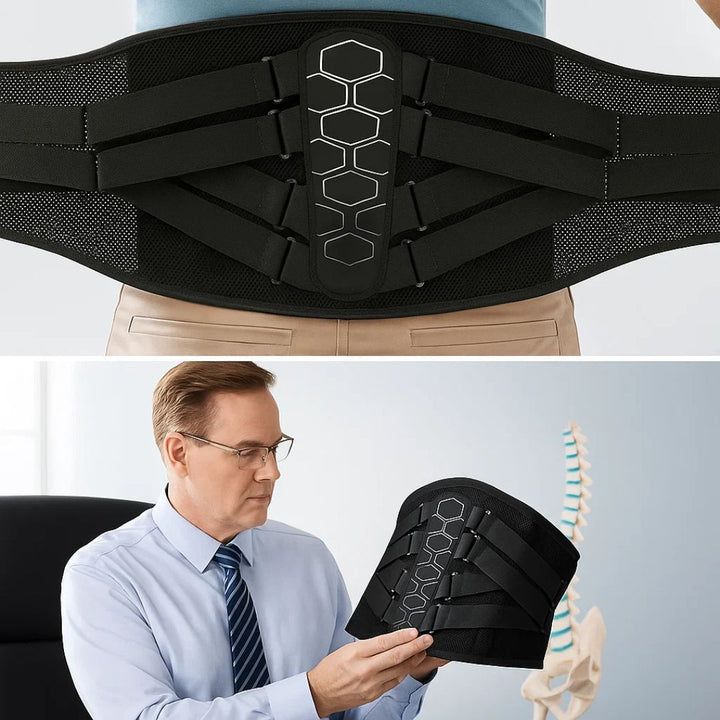 Ultra-atmungsaktive Lendenwirbelstütze – Leichte, stabilisierende Bandage zur Schmerzlinderung und Haltungsunterstützung Skanto