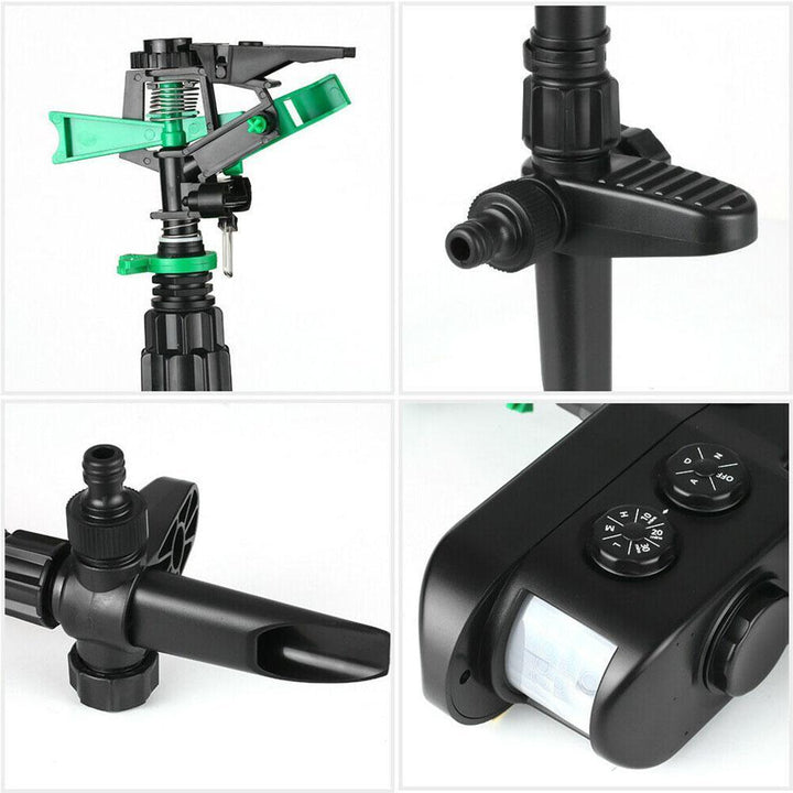 Skanto | Solarbetriebener, bewegungsaktivierter Sprinkler zur Abwehr von Rehen und Gartenschädlingen