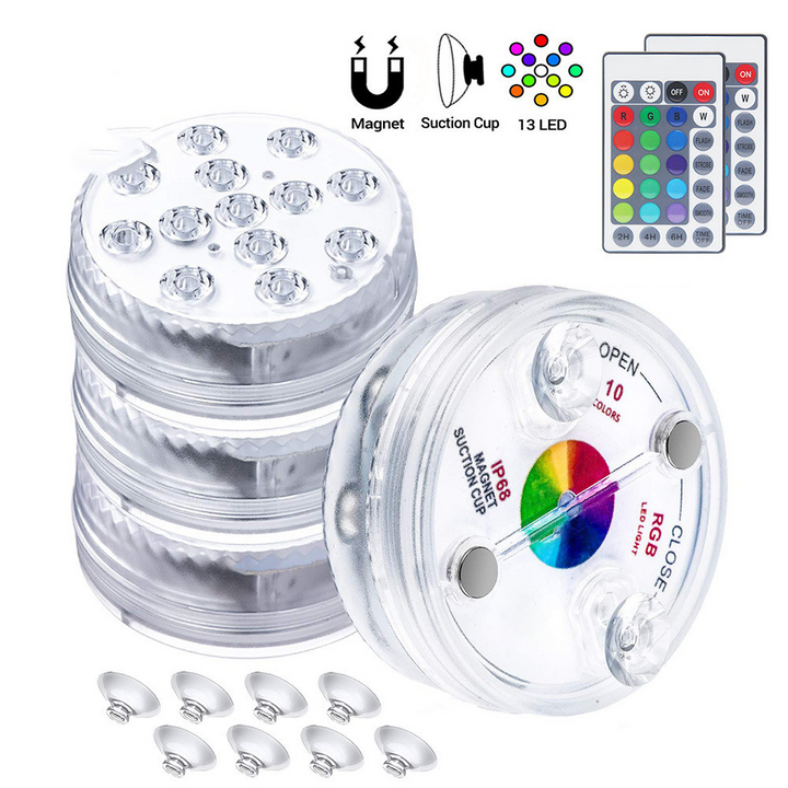Skanto | Unterwasser-LED-Leuchte mit Fernbedienung – RGB-Mehrfarben-Poolbeleuchtung für Bäder und Teiche