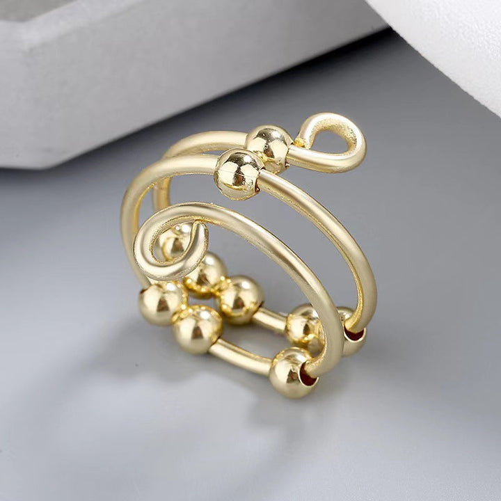 Skanto | Distribute Your Fears Kreisperlen Fidget Ring