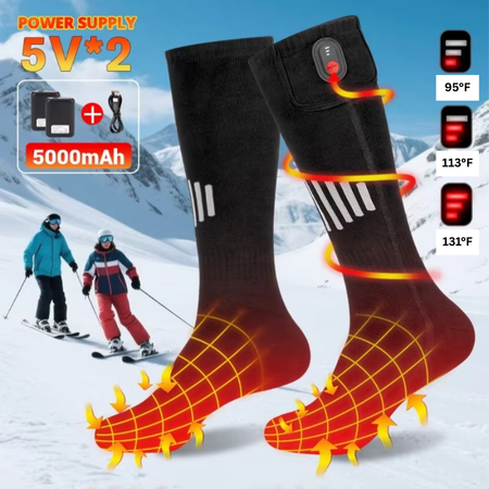 Skanto | Wiederaufladbare USB-Heizsocken mit elektrischer Thermofunktion für kaltes Wetter