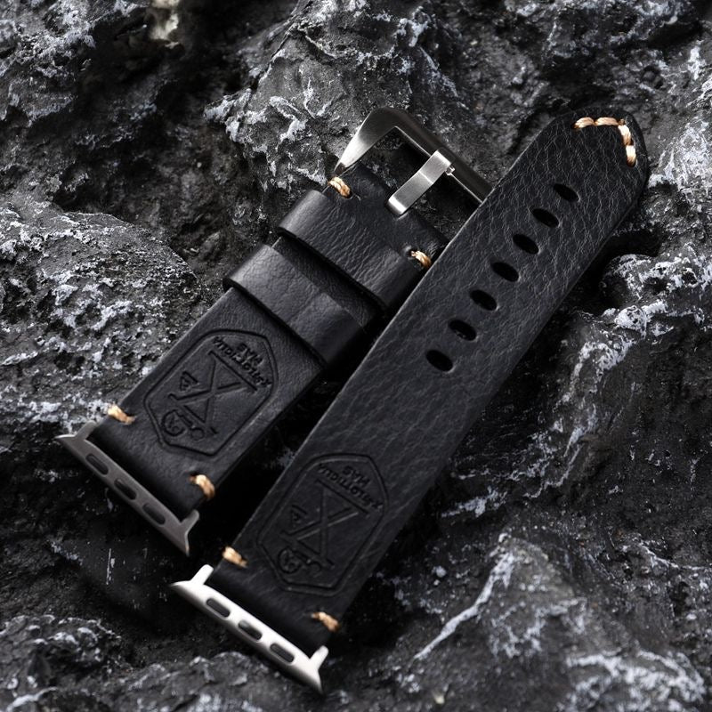Handgefertigtes Vintage Leder-Apple-Watch-Armband
