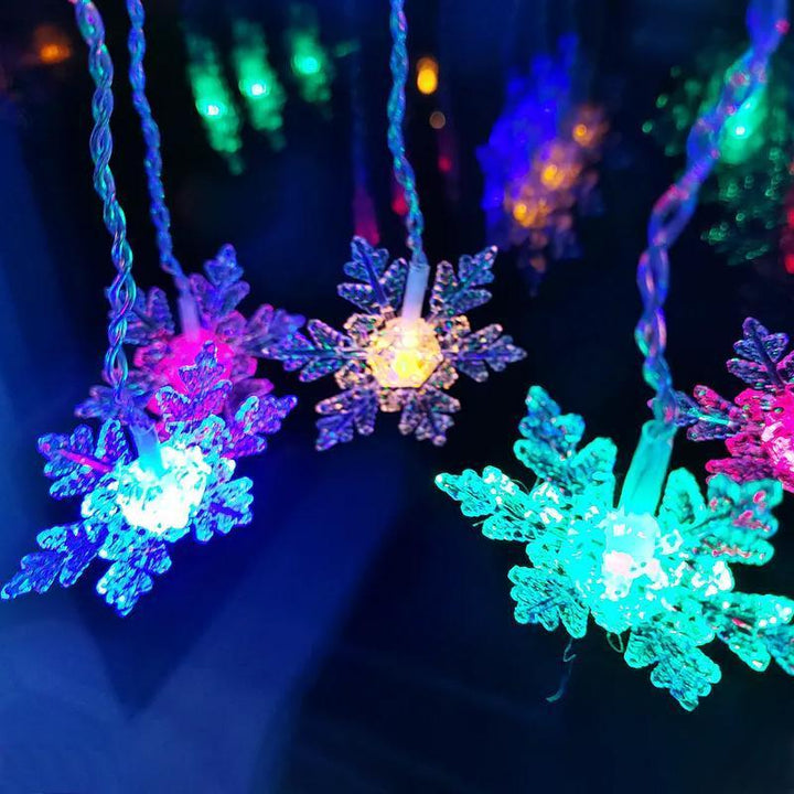 Skanto | LED-Lichtervorhang mit Schneeflocken | Innen- & Außenbereich