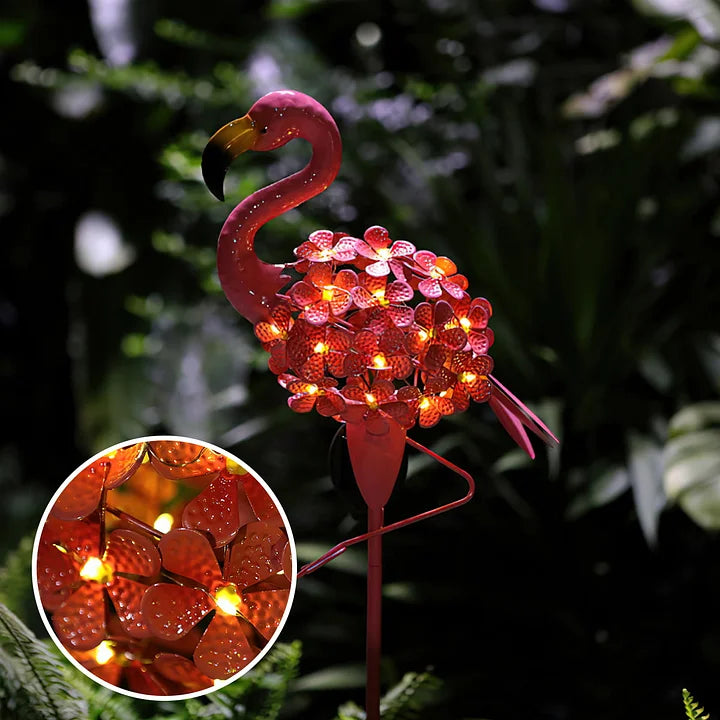 Skanto | Flamingo Solarleuchte Metallkunst