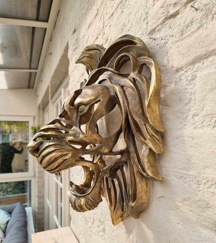Skanto | Seltener Fund – Große Löwenkopf-Wandskulptur