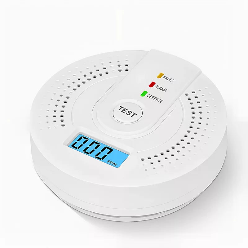 Skanto | Kohlenmonoxidmelder | Zuverlässiger Alarmsensor mit LCD-Bildschirm für die Haussicherheit