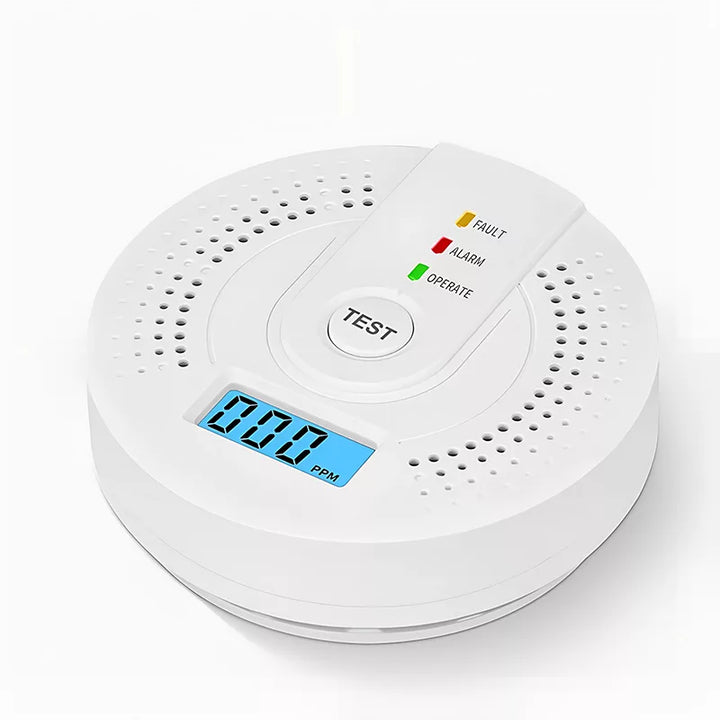Skanto | Kohlenmonoxidmelder | Zuverlässiger Alarmsensor mit LCD-Bildschirm für die Haussicherheit