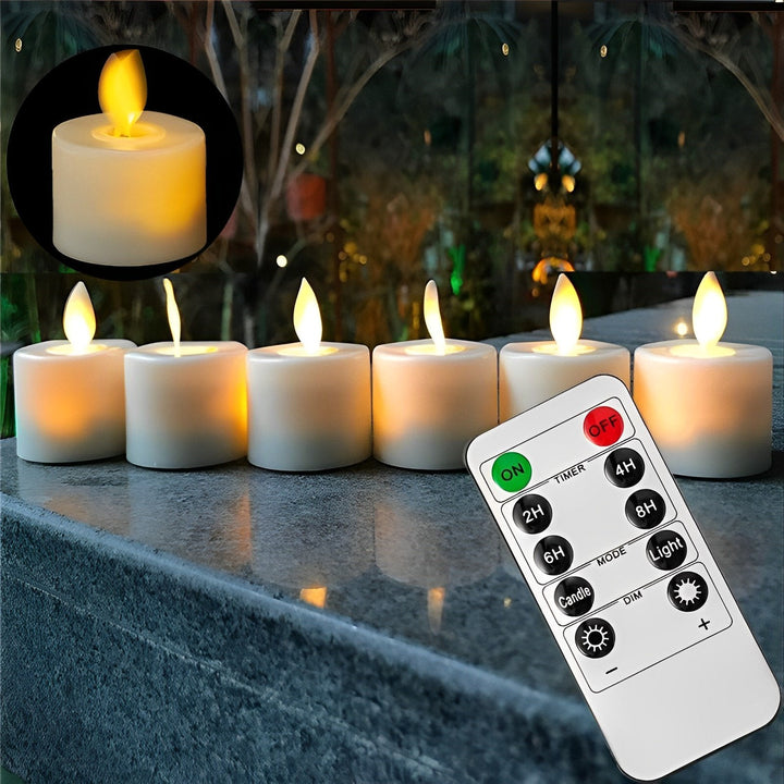Elektronische Kerze mit beweglicher Flamme | Geruchlose LED-Kerze