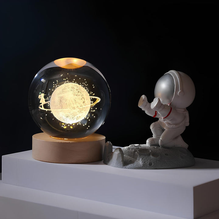 Skanto | SolarSphere – Kristall-Sonnensystem mit LED-Beleuchtung | Pädagogisches und dekoratives Geschenk