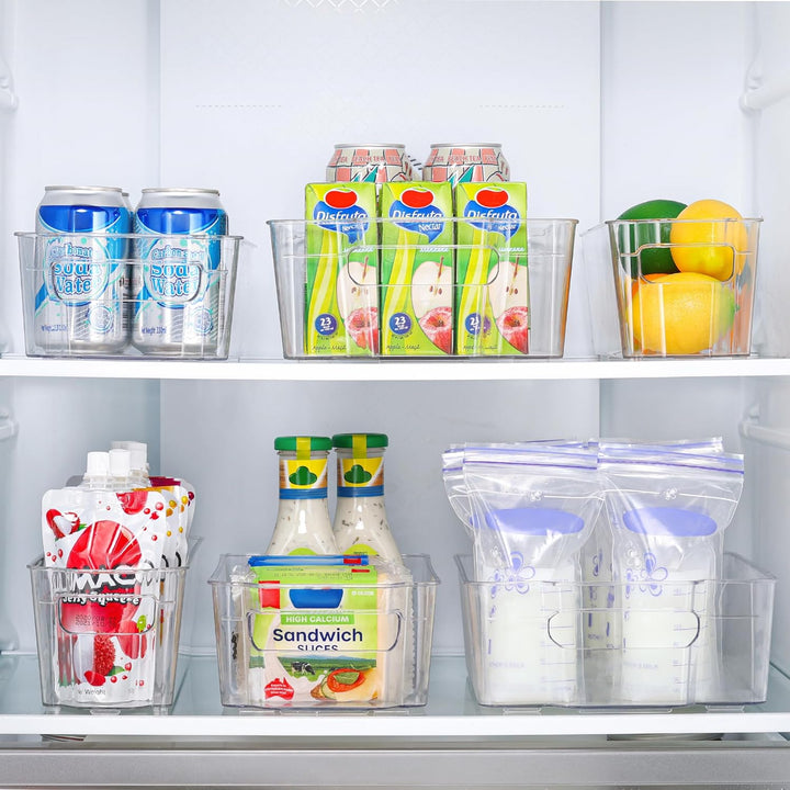 Skanto | Transparente Kühlschrank-Aufbewahrungsboxen (4 Stück) – Coolorganize