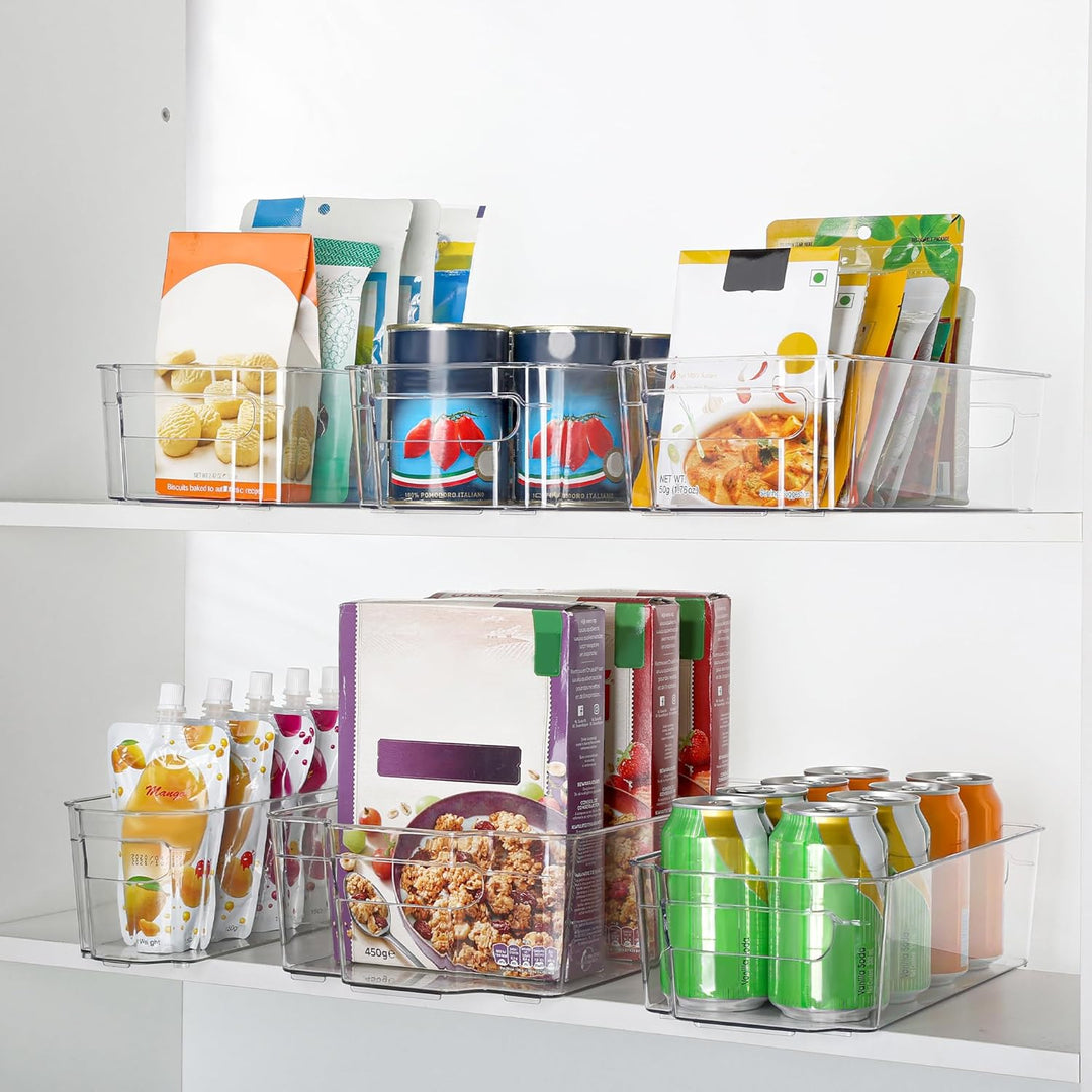 Skanto | Transparente Kühlschrank-Aufbewahrungsboxen (4 Stück) – Coolorganize