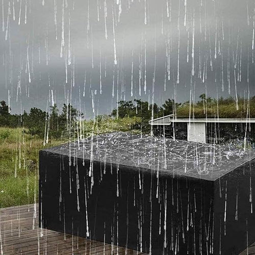 Skanto | Wasserdichte Gartenmöbelabdeckung Schwarz Polyester