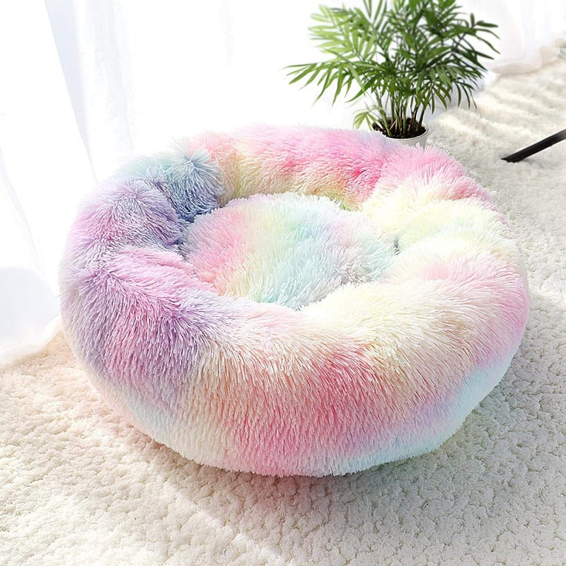 Skanto | Beef Rainbow Extra Plüsch Beruhigende Donut-Hundebetten