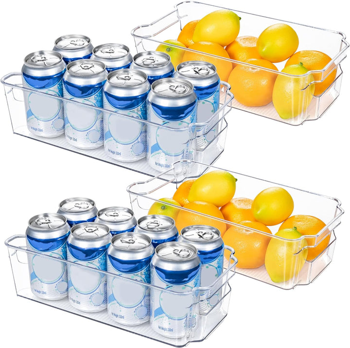 Skanto | Transparente Kühlschrank-Aufbewahrungsboxen (4 Stück) – Coolorganize
