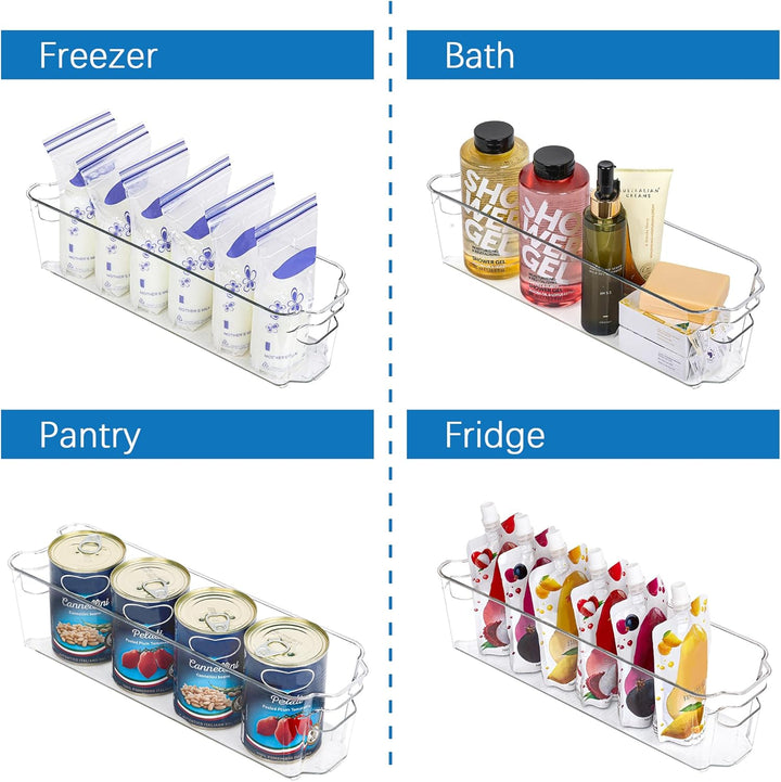 Skanto | Transparente Kühlschrank-Aufbewahrungsboxen (4 Stück) – Coolorganize