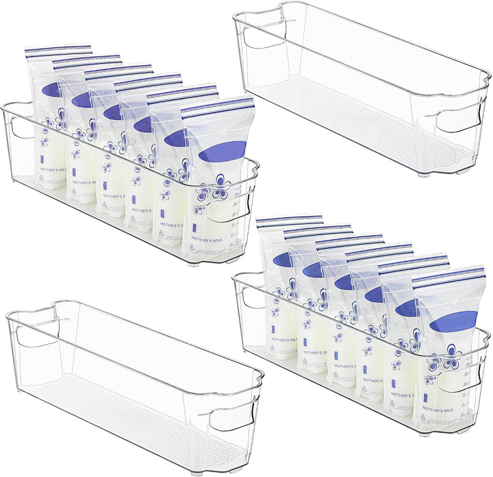 Skanto | Transparente Kühlschrank-Aufbewahrungsboxen (4 Stück) – Coolorganize
