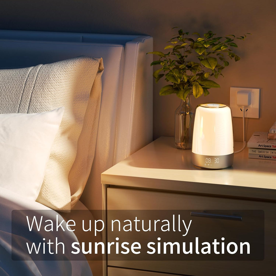 Skanto | Aurora Wake-Up Light | Sonnenaufgang & Sonnenuntergang | USB-C wiederaufladbar