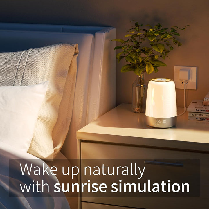 Skanto | Aurora Wake-Up Light | Sonnenaufgang & Sonnenuntergang | USB-C wiederaufladbar