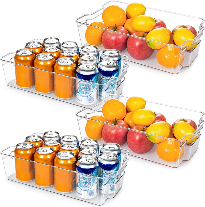 Skanto | Transparente Kühlschrank-Aufbewahrungsboxen (4 Stück) – Coolorganize